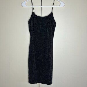 Sparkly Body-Con Black Dress